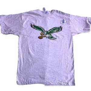 Graphic Light Gray Philadelphia Eagles VTG T-Shirt -Unisex -Size L -NWT-90s NFL